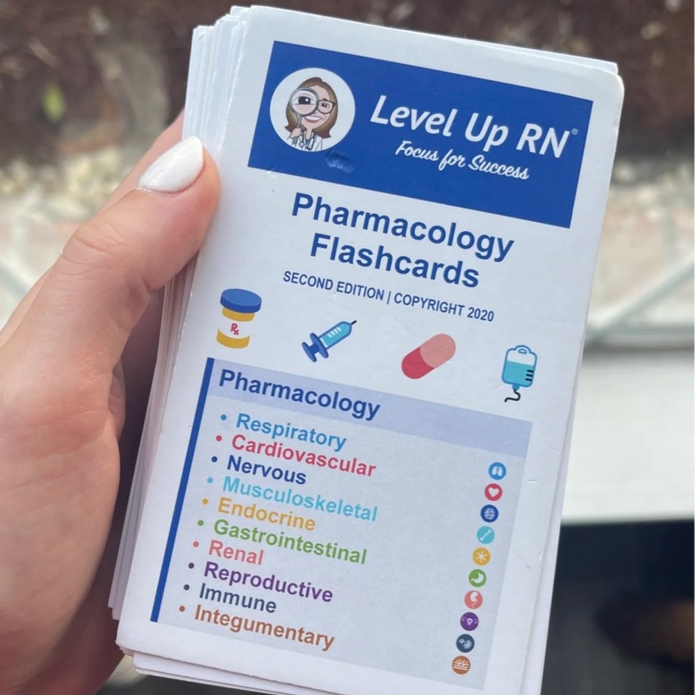 Level Up RN Pharmacology Flashcards 2nd edition (newest flashcards)